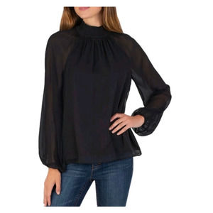 Joie Black Mock Neck Top